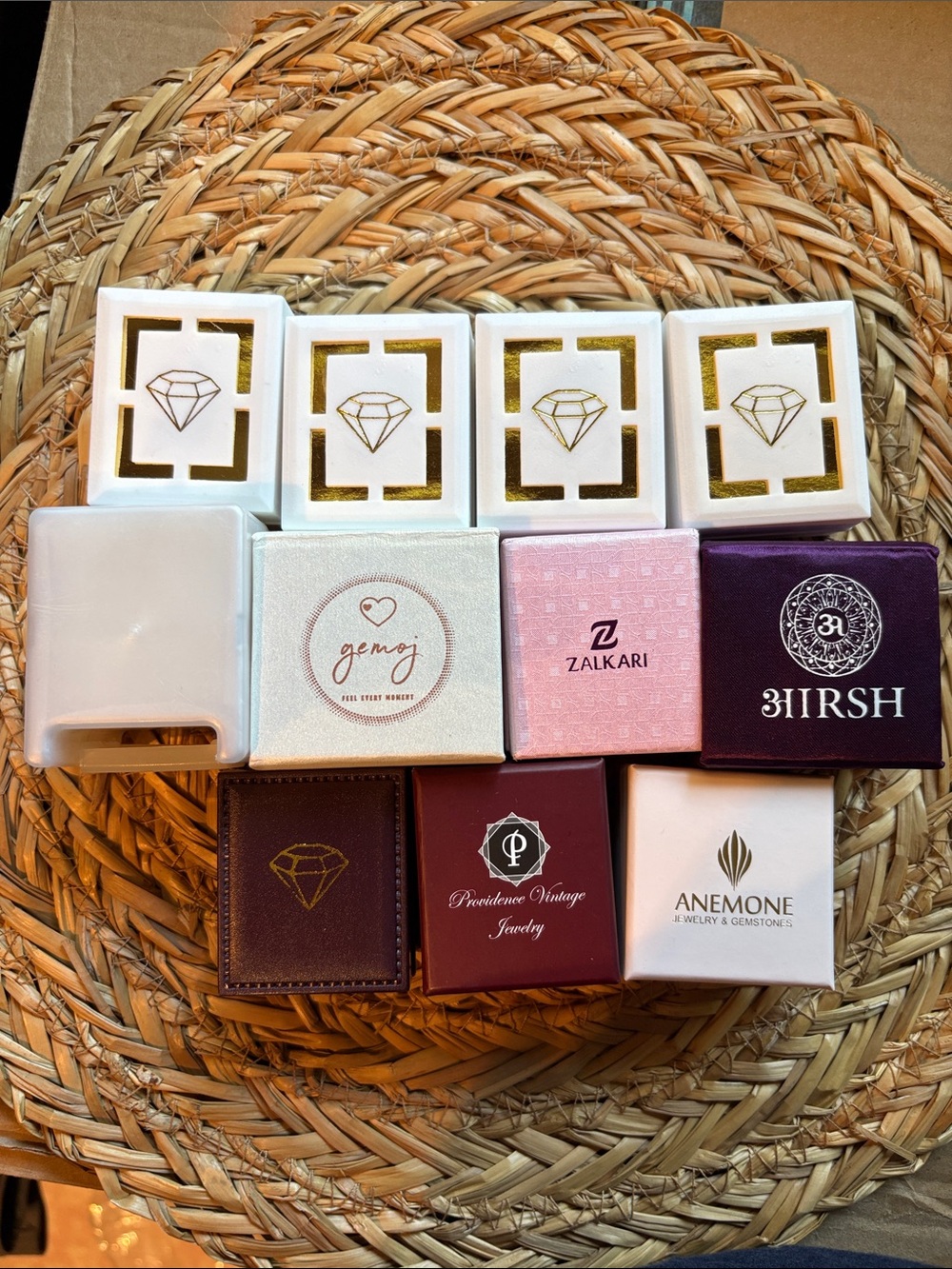 Jewelry Ring Box Lot of 11 Mixed Gift Boxes Display Storage Assorted